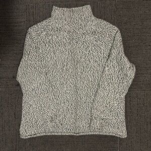 J.Crew Rollneck Sweater 100% cotton men’s green/cream sweater